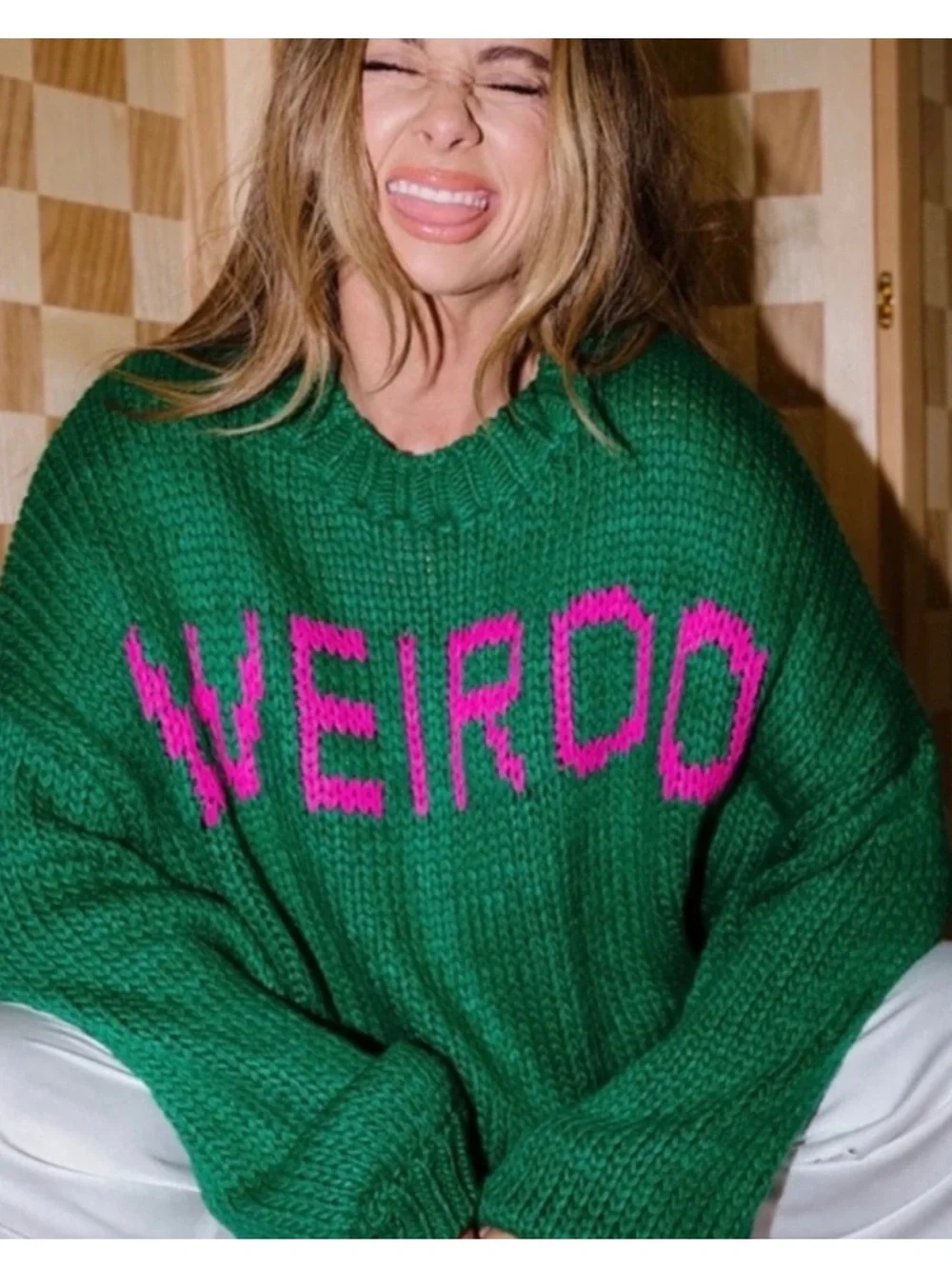 Dressed in LALA chunky WEIRDO sweater